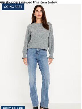 NWT high rise baby boot cut old navy jeans 14 NWT